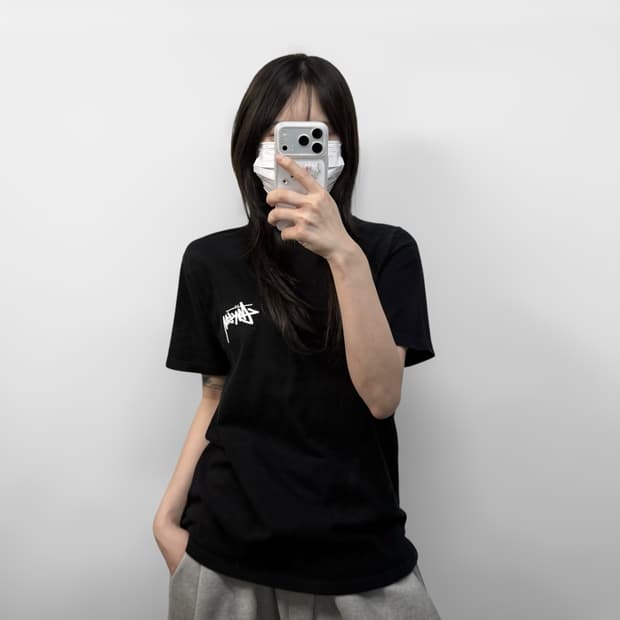 스투시 퍼지 다이스 반팔티 블랙