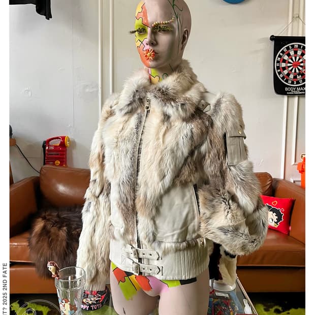 2000s EGOIST Glam Rabbit Fur Jacket