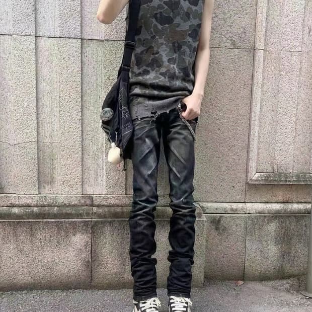 준야와타나베 x 꼼데 카고 그런지 스웨이어 롱탑