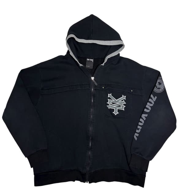 주욕 ZOO YORK 블랙 후드집업 XL