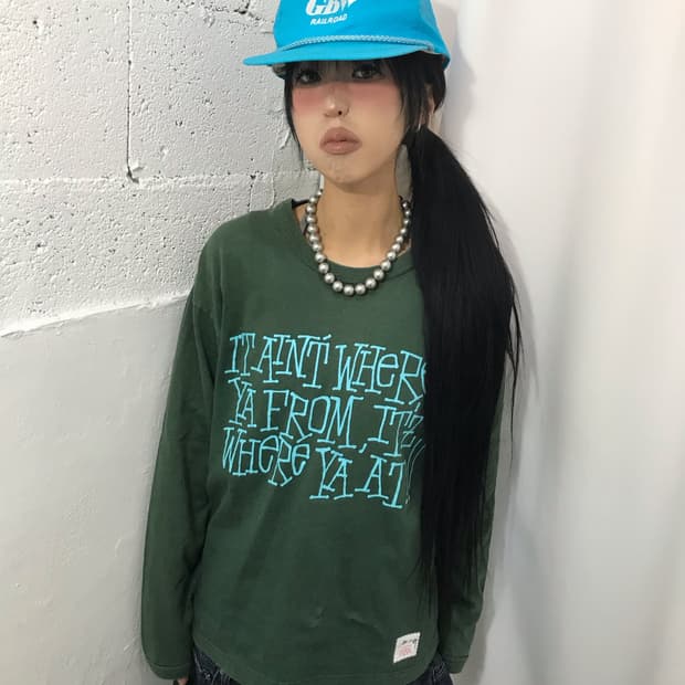 Stussy Old Printing Logo  L/S