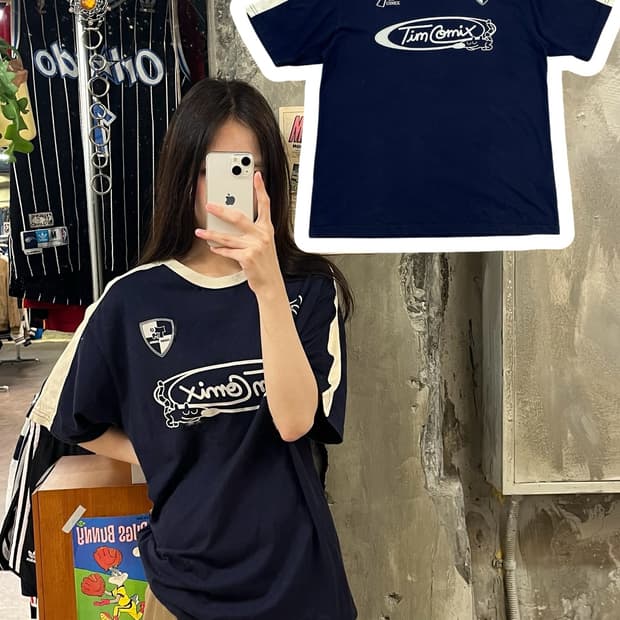 팀코믹스 반팔티 네이비 M #csz395