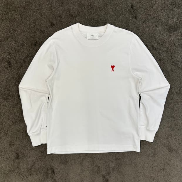 아미 스몰 하트 로고 긴팔 티셔츠 M