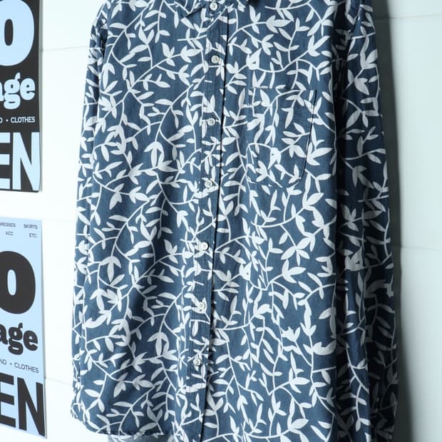 (L-XL) 브랜드빈티지 셔츠 남방 USA 하와이안 블루-H34740
