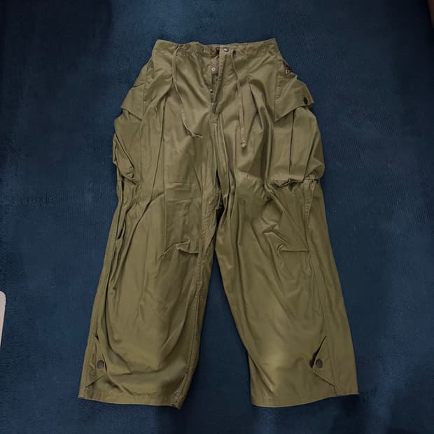 1)(W) 캐피탈 콤베드 개버딘 Ao 다이 카고 팬츠 카키