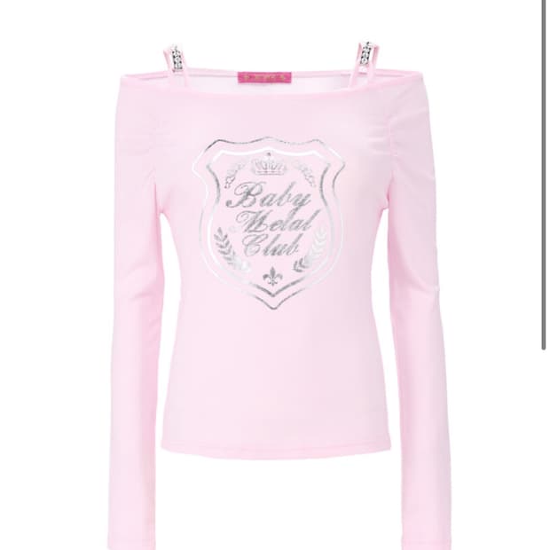 베이비메탈클럽 다이아몬드 로고 탑 핑크 Diamond logo top
