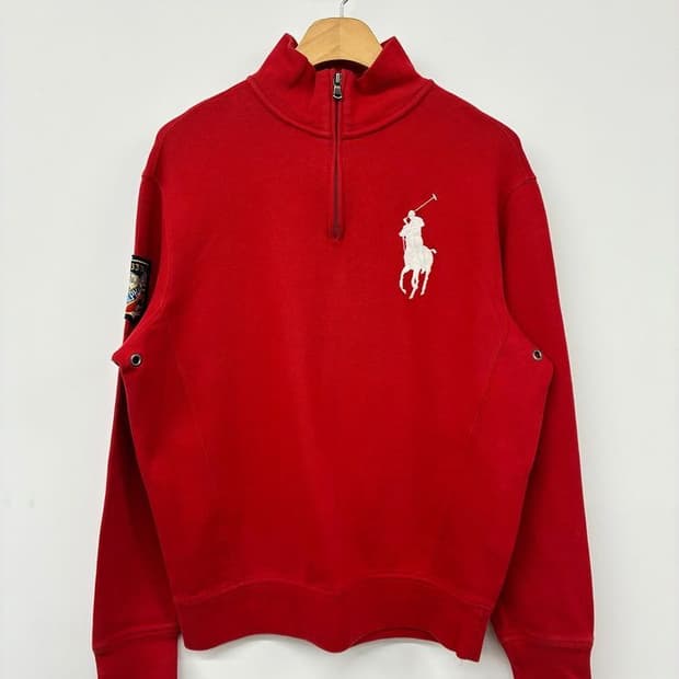 폴로 랄프로렌 빅포니 자수 하프집 니트 PN9779