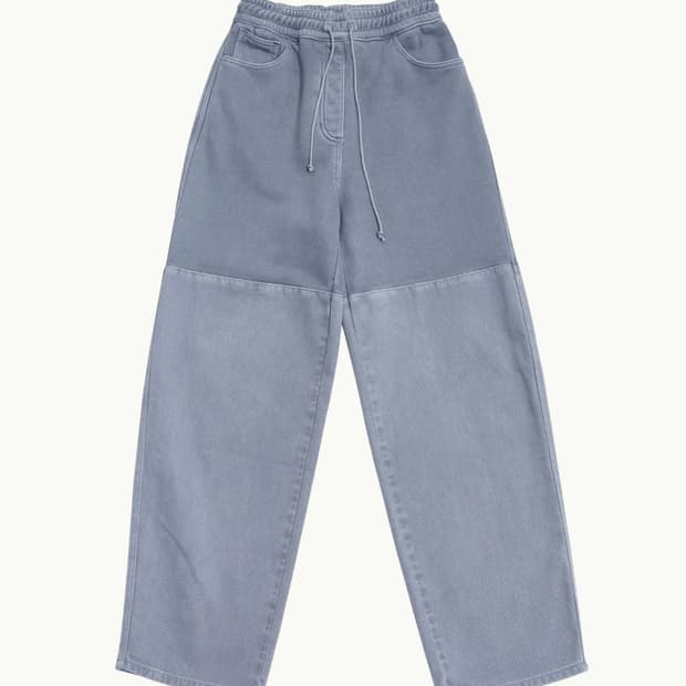 아모멘토 드로우 스트링 데님팬츠 블루 