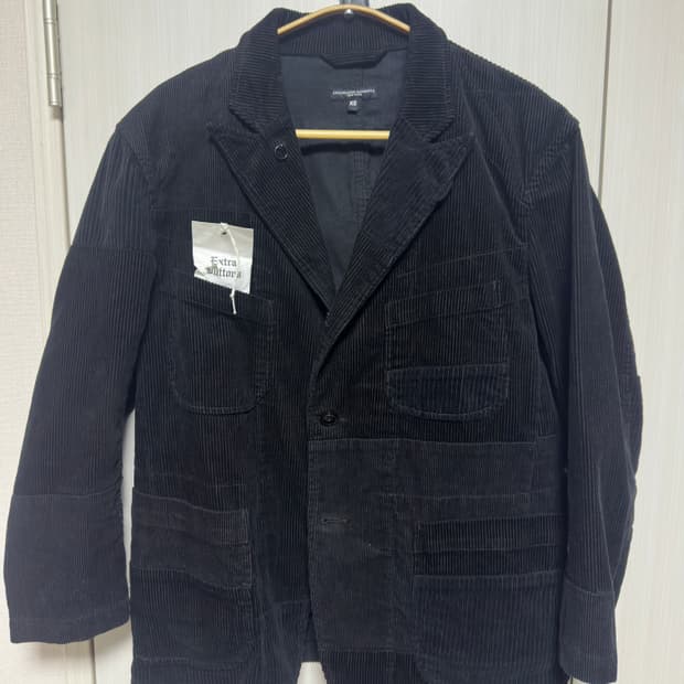 (xs) 엔지니어드 가먼츠 베드포드 코듀로이 패치워크 블랙