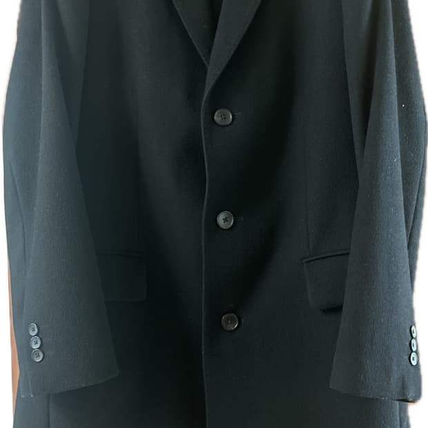 유니클로 울 캐시미어 체스터필드 코트 블랙 M