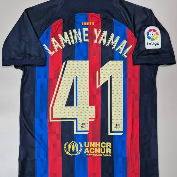 22-23시즌 바르샤 홈 리그패치 라민 야말 유니폼 M