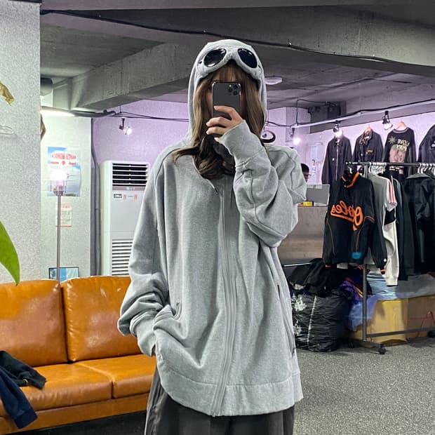 CPcompany 고글 박시 후드 집업 B2584