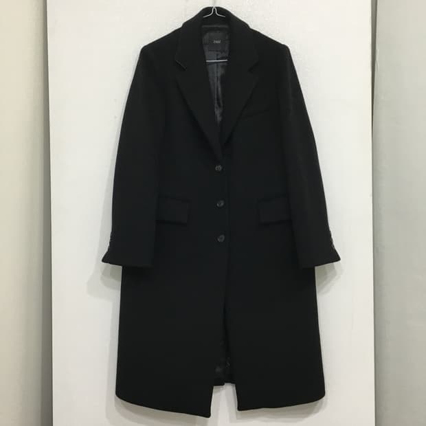 ZOOC 주크 블랙 캐시미어 울 코트 55