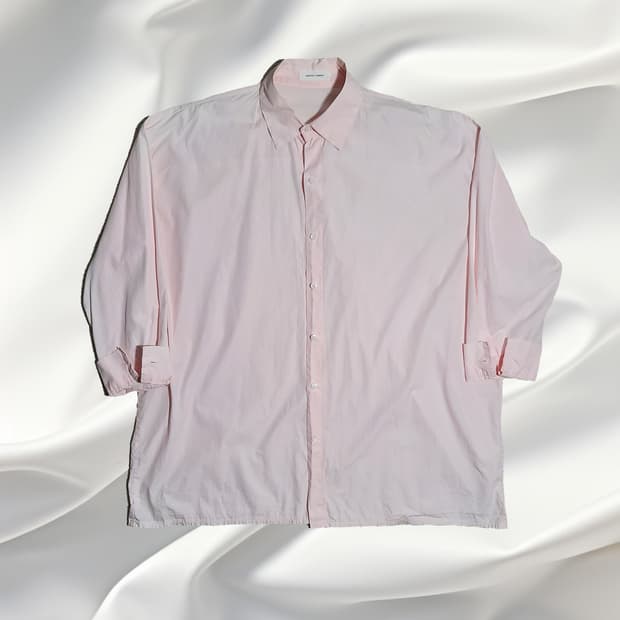 리커버리모먼트 파스텔 핑크 루즈핏 셔츠