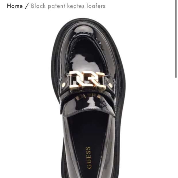 [Guess] Black Patent Keates Loafers 260
