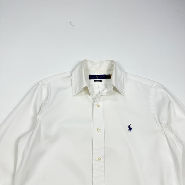 폴로 랄프로렌 포니 클래식 핏 화이트 셔츠 (S)