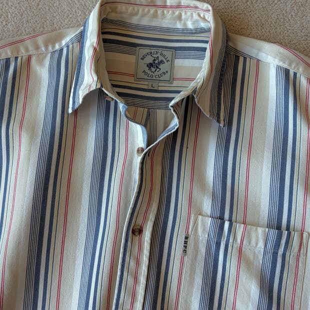BEVERLY HILLS POLO CLUB 스트라이프 셔츠