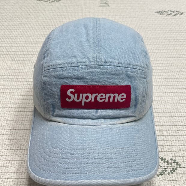 21ss 슈프림 워시드 치노 트윌 캠프캡 데님