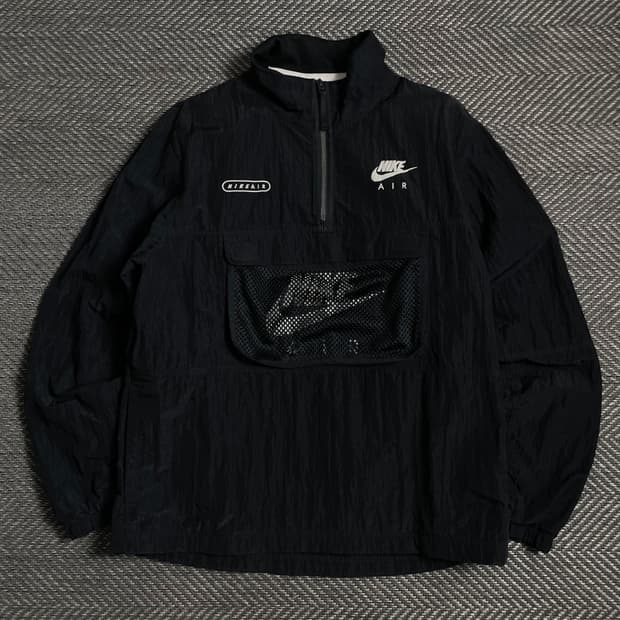 나이키 에어 매쉬 테크 우븐 아노락 블랙 바람막이o 4895