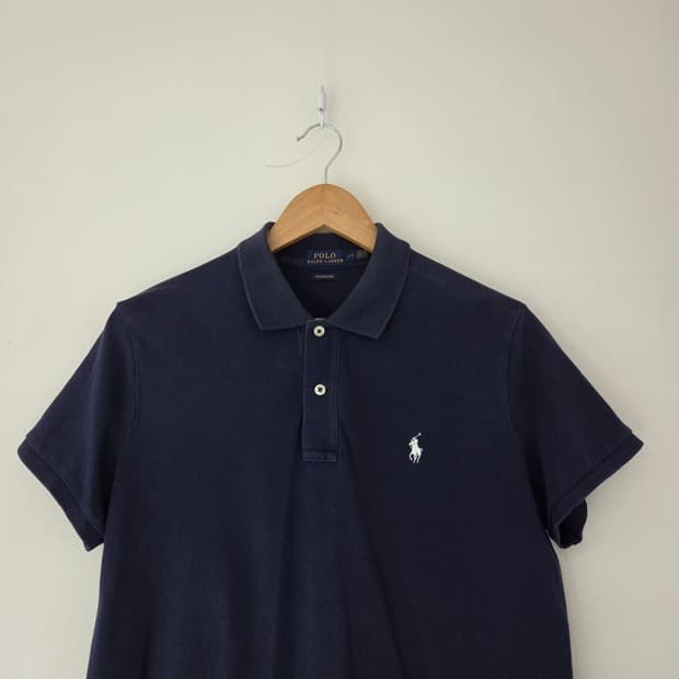 폴로랄프로렌 네이비 반팔카라티(화이트포니,95사이즈)