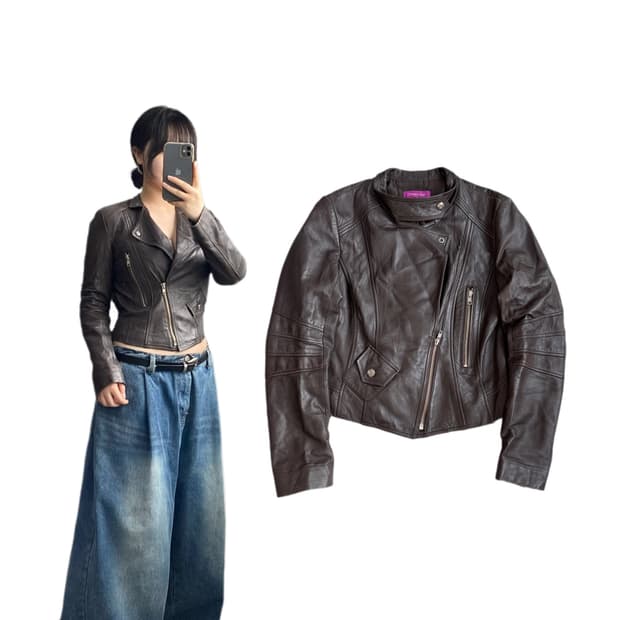 사선 라이더 리얼레더 릭오웬스맛 양가죽 가죽자켓