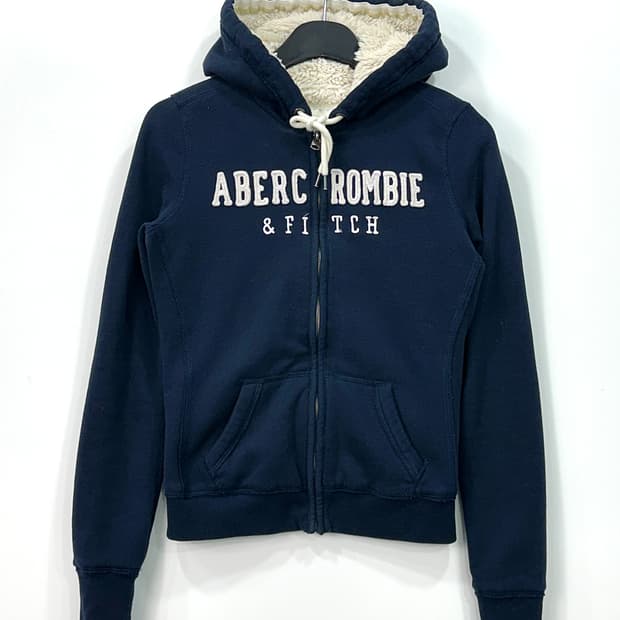 아베크롬비 양털 후드집업 네이비 S