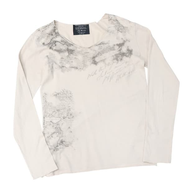 By Beano's 빈티지 레터링 아트워크 롱슬리브 티셔츠