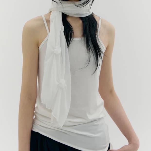 카셀 3 WAY LAYERED SLEEVELESS, WHITE