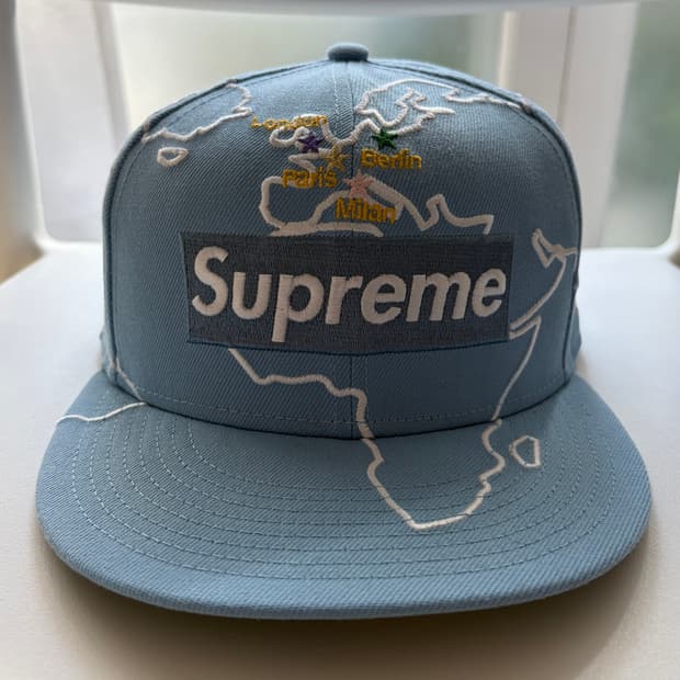 supreme X new era worldwide box logo cap