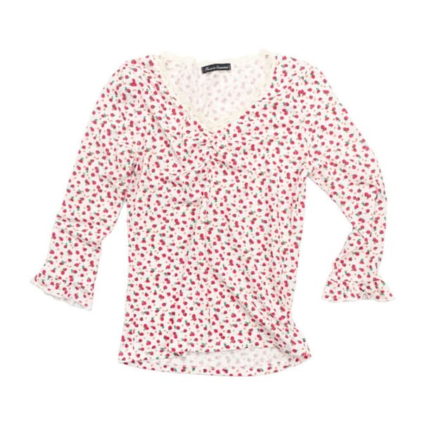 샵페어리 스트로베리 레이스 탑 아이보리 새상품 shopfaerie