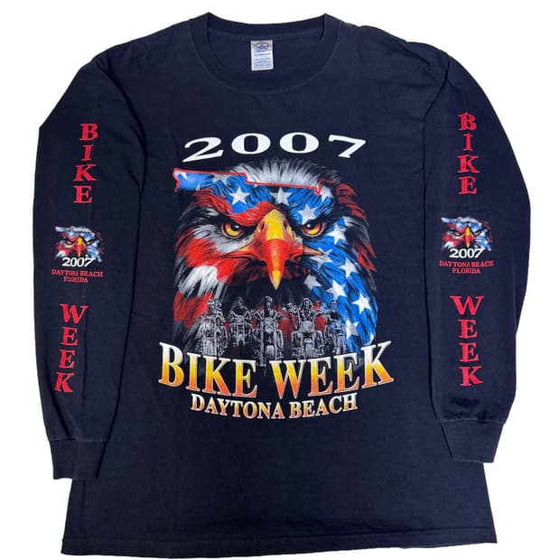 빈티지 00s 바이크위크 BIKE WEEK 프로모션 롱슬리브 티셔츠 L