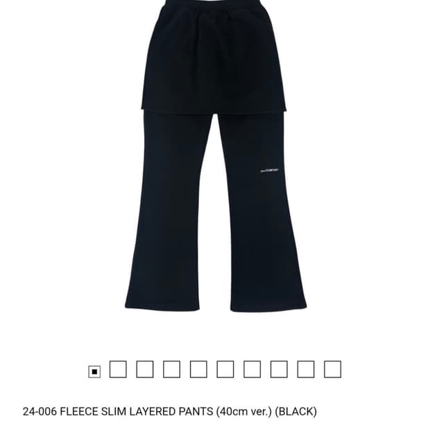 지초이 플리스 레이어드 팬츠 24-006 40cm 블랙 1사이즈
