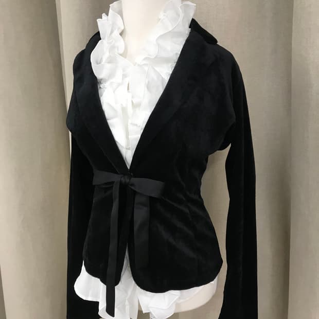 Black Velvet Ribbon Jacket