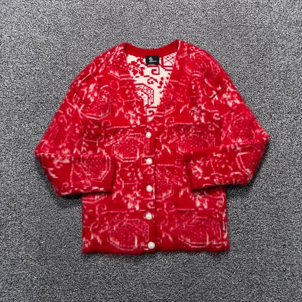 Name : 몽클레어 몽클레르 모헤어 패턴 각인버튼 가디건 :)