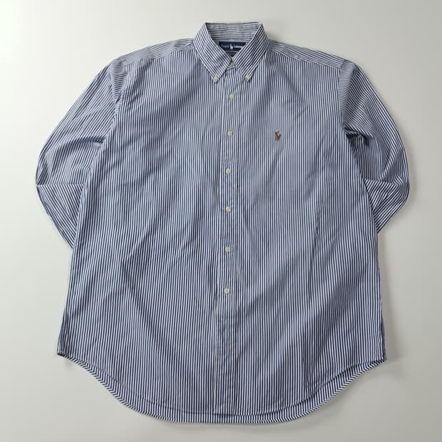 CA583 XL 폴로 야무스 90s 블루 스트라이프 셔츠 남방