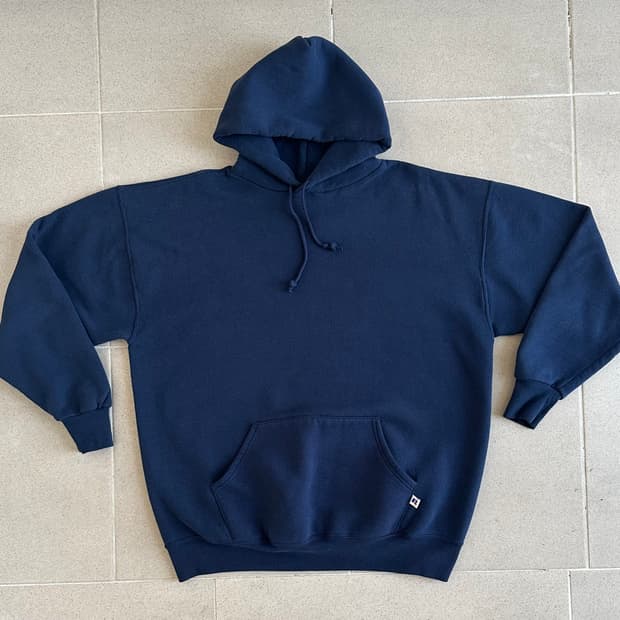 90s 빈티지 러셀 후드 네이비 XL
