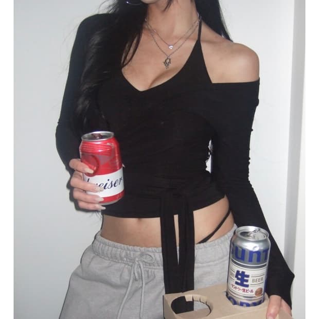 (구함) 엔젤넘버555 엔넘파 랩 티셔츠 홀터 탑 세트 구함