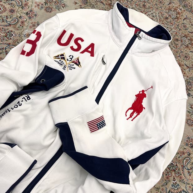 폴로 랄프로렌 USA 성조기 빅포니 레이싱 집업