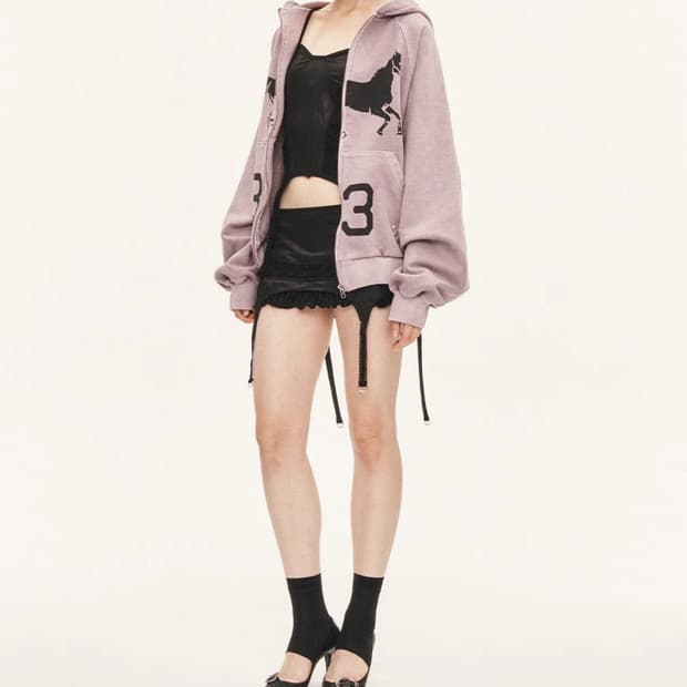 쓰리타임즈 레이스 가터 스커트 S