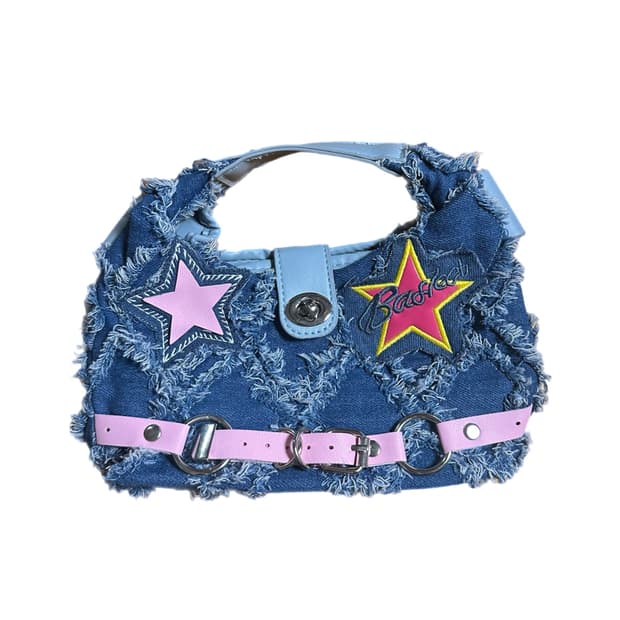 y2k 키치 데님 토트백