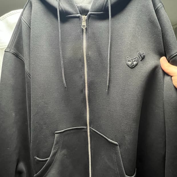 정품 송지오 지제로 러브 팬서 후드 집업 블랙 L