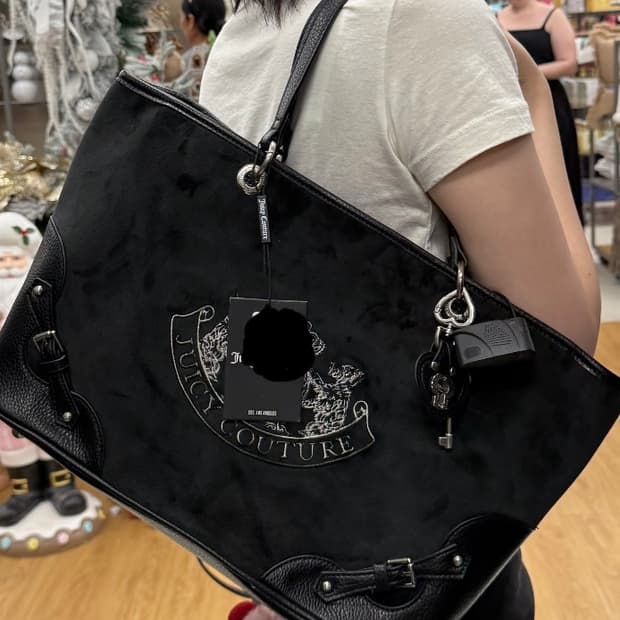 [신상✨블프세일] 쥬시꾸뛰르 벨벳 브라운 쇼퍼백 빈티지