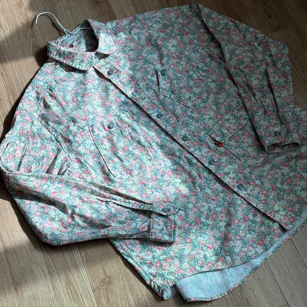올리브드랩서비스 WORKER SHIRT pink floral