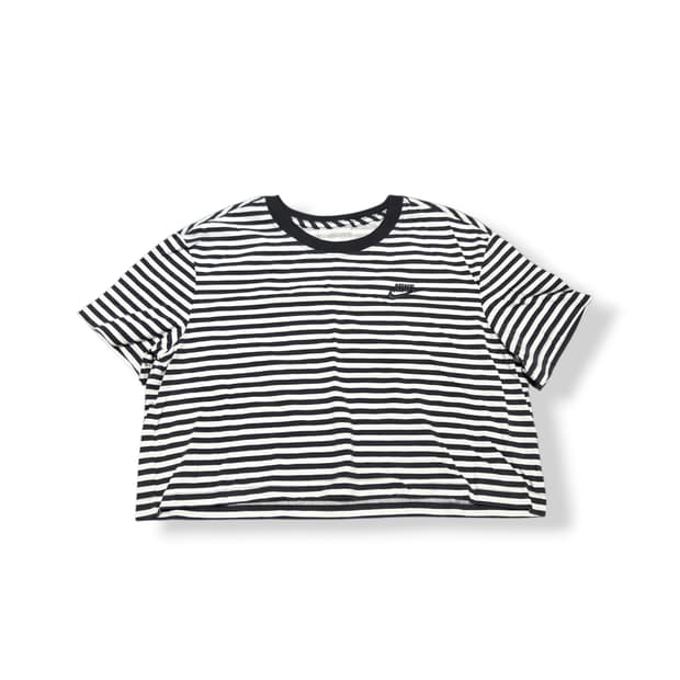 Nike 나이키 스트라이프 크롭 반팔티