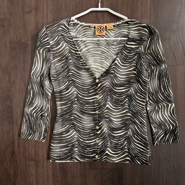 토리버치 지브라 가디건