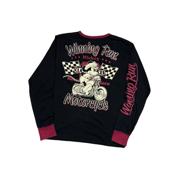 Disney 디즈니 미키마우스 모터사이클 롱슬리브
