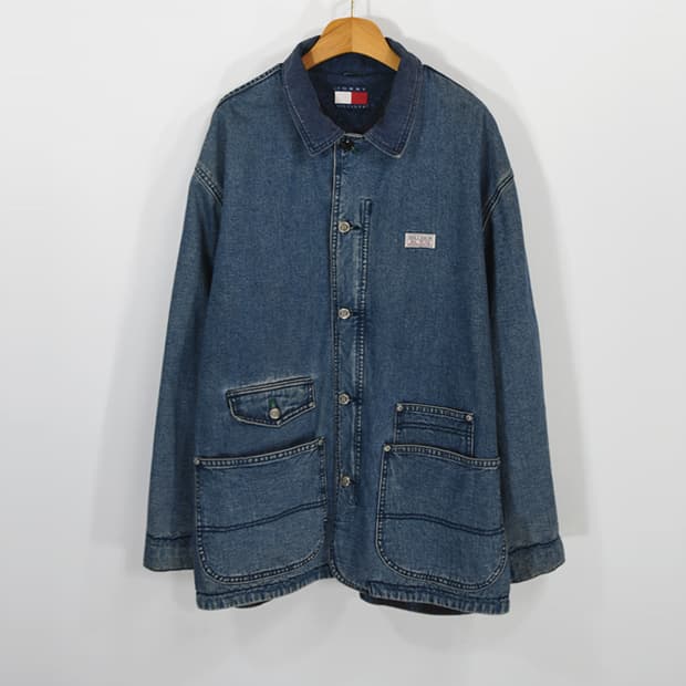 90s Tommy Hilfiger 데님워크커버올자켓