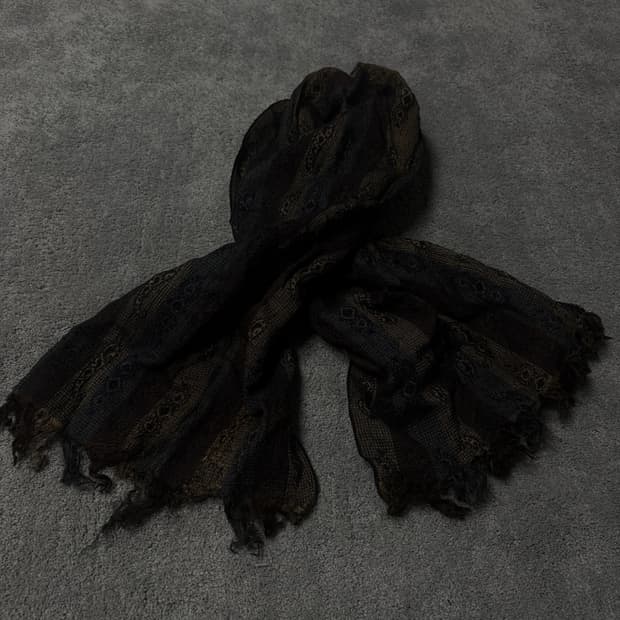 Vintage minimal grunge ehtic mood scarf