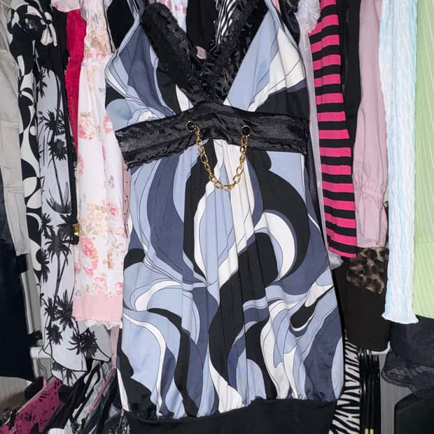 갸루 벌룬핏 원피스 일본 빈티지