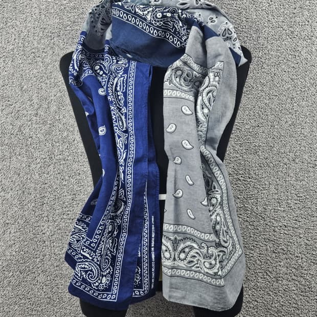 반다나 리워크 커스텀 스카프 머플러 / 10431